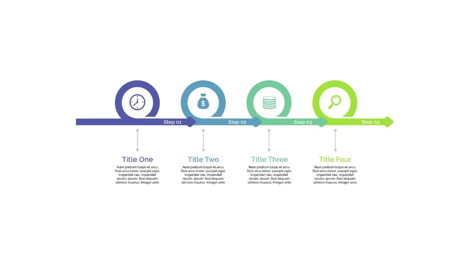 diagram showing the stages of timeline powerpoint background -page 0