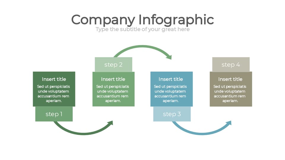 diagram showing the steps to company info powerpoint background -page 0