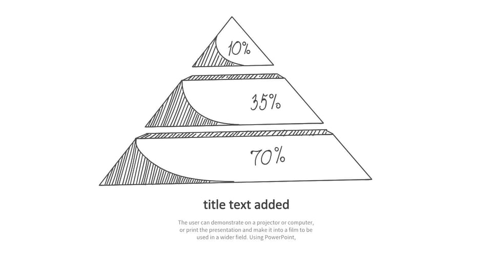 drawing of pyramid with percentages powerpoint background -page 0