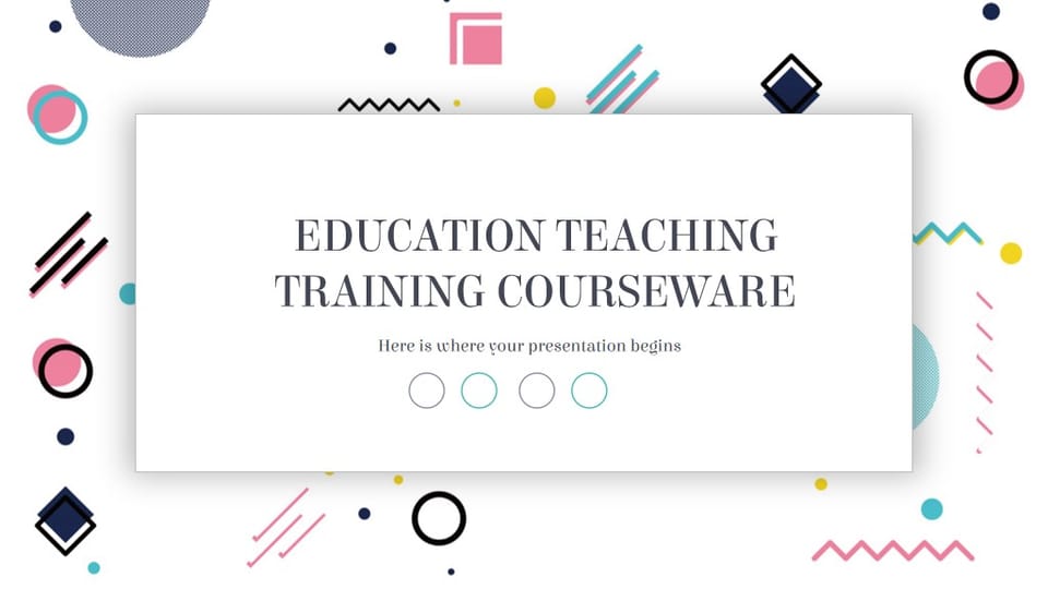 education teacher training courseware Template For Google Slides And Powerpoint -page 0
