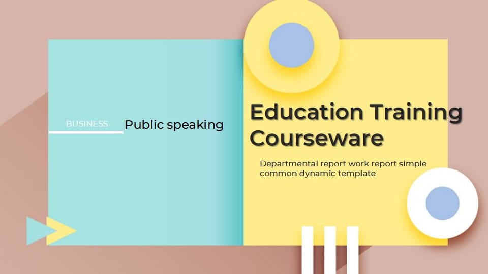 cute education teaching training courseware Template For Google Slides And Powerpoint -page 0