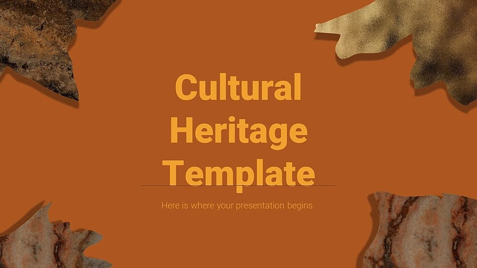 Exploring the Rich Cultural Heritage of Brown Template For Google Slides And Powerpoint -page 0