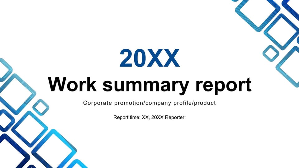 fashion simple work summary report Template For Google Slides And Powerpoint -page 0