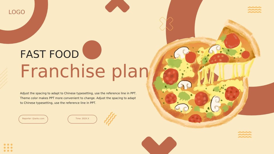 Fast Food Franchise Plan for a Brown Colored Restaurant Template For Google Slides And Powerpoint -page 0