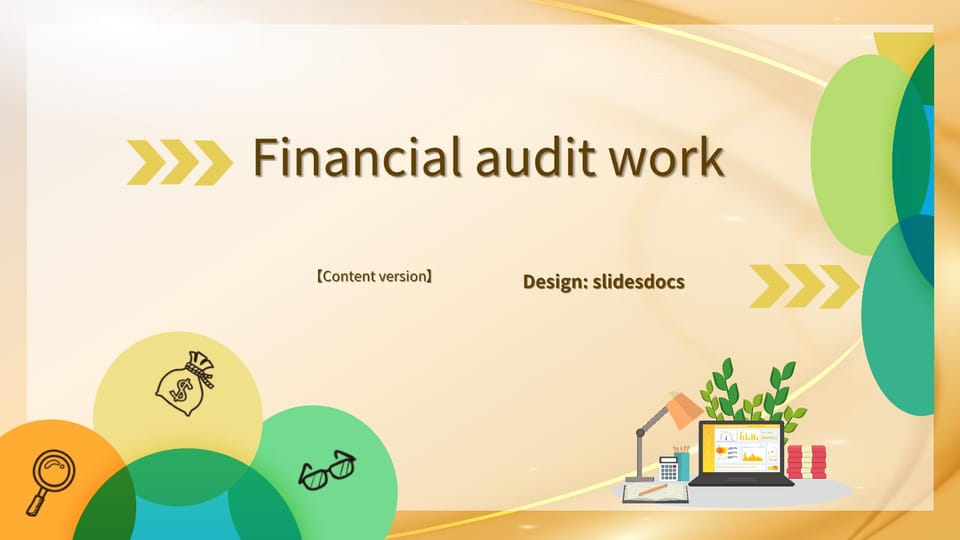 financial audit work process content version Template For Google Slides And Powerpoint -page 0