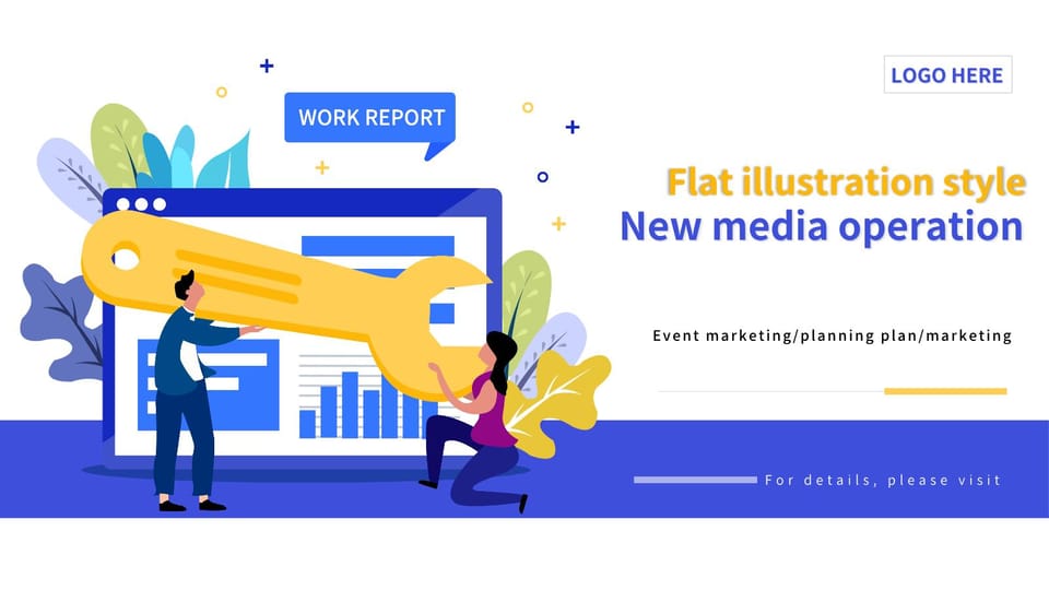 flat internet new media operation plan Template For Google Slides And Powerpoint -page 0