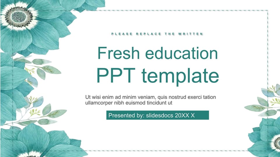 fresh education training courseware Template For Google Slides And Powerpoint -page 0
