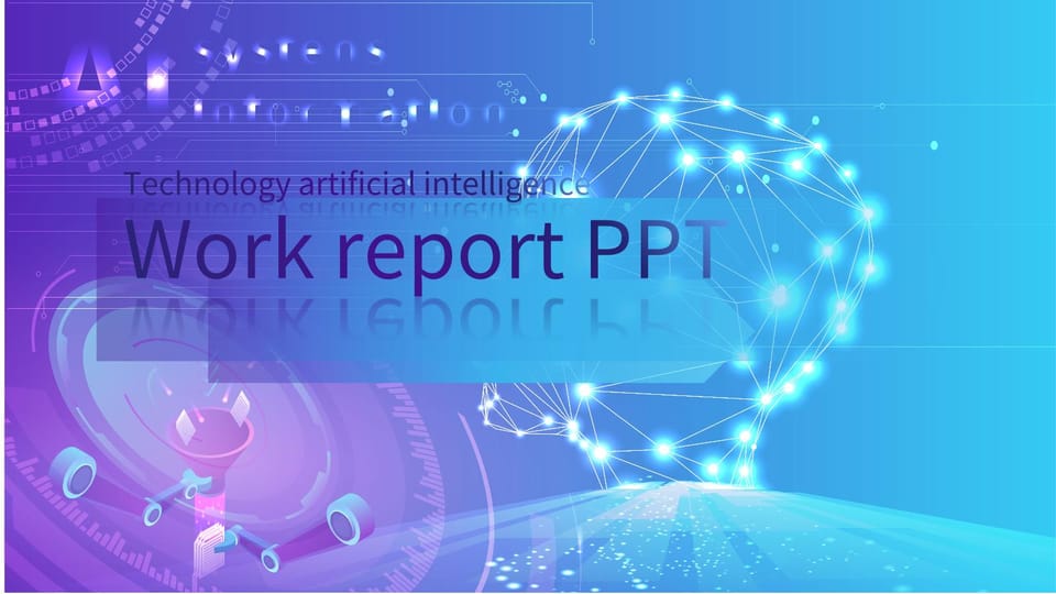 future artificial intelligence ai technology sense work report general Template For Google Slides And Powerpoint -page 0