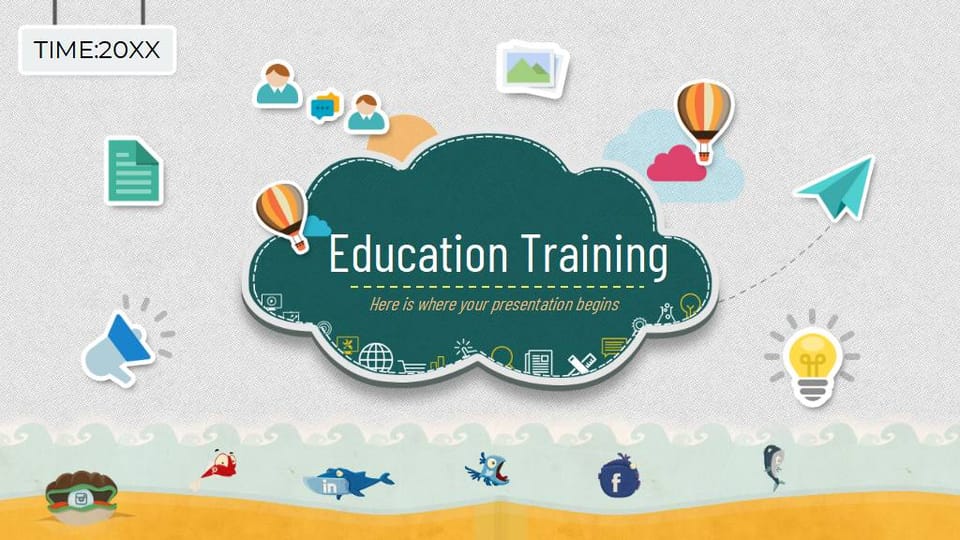 cartoon minimalist universal teacher lesson Template For Google Slides And Powerpoint -page 0