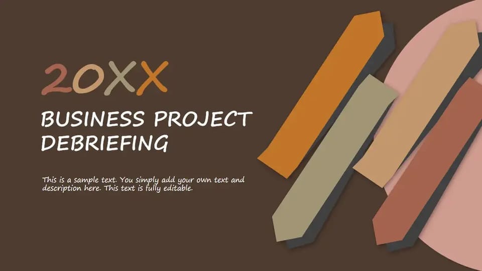 Geometry Business Project Report - Brown Template For Google Slides And Powerpoint -page 0