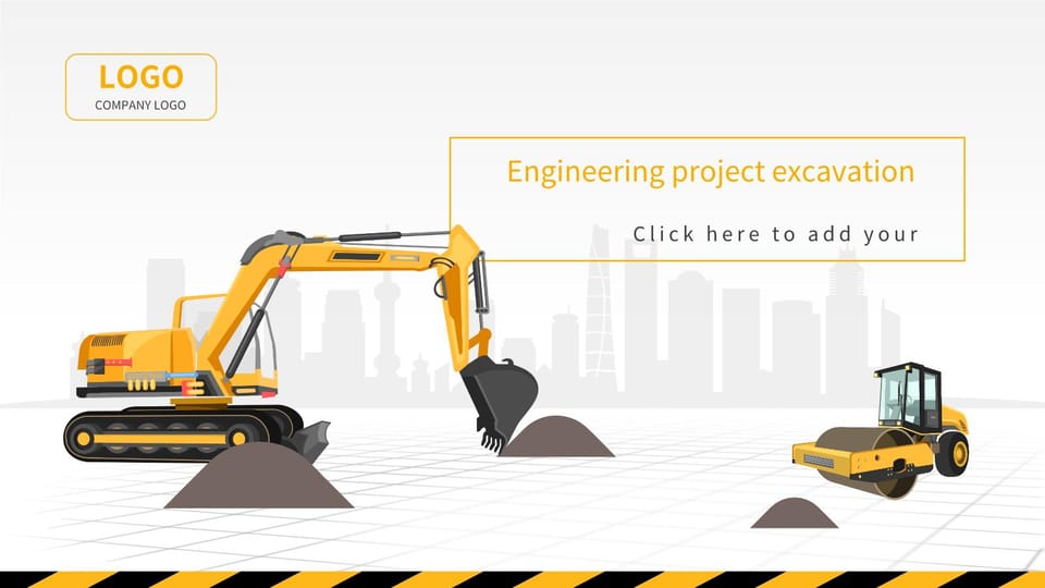 geotechnical engineering excavator engineering project civil engineering construction Template For Google Slides And Powerpoint -page 0