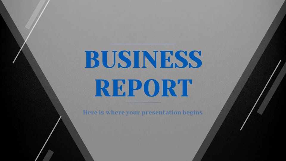 Gray black atmospheric work summary report design Template For Google Slides And Powerpoint -page 0