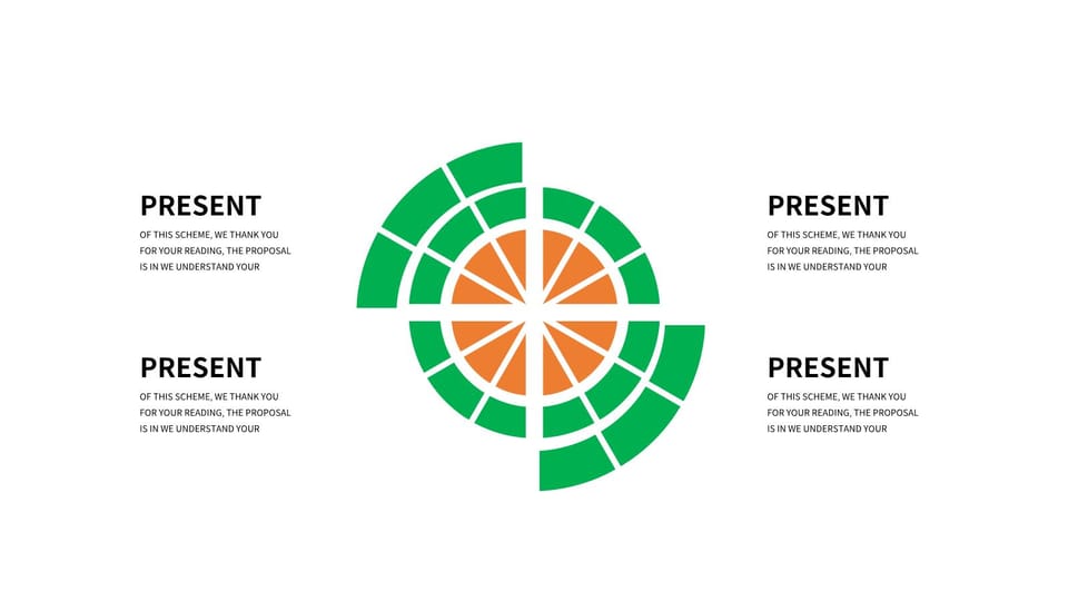 green and orange cross logo powerpoint background