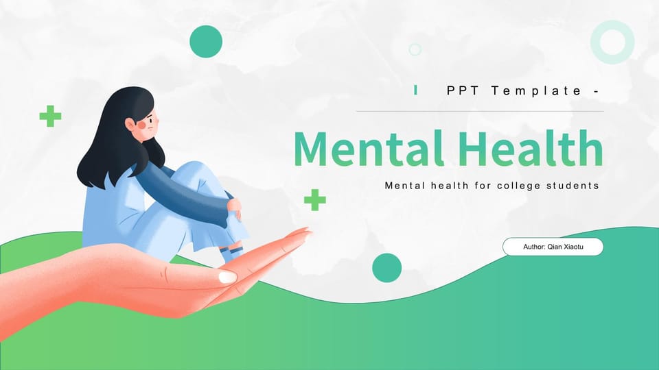 green healthy fresh college students mental health Template For Google Slides And Powerpoint -page 0