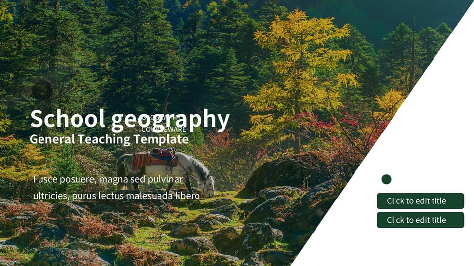 green landscape geography courseware general Template For Google Slides And Powerpoint -page 0