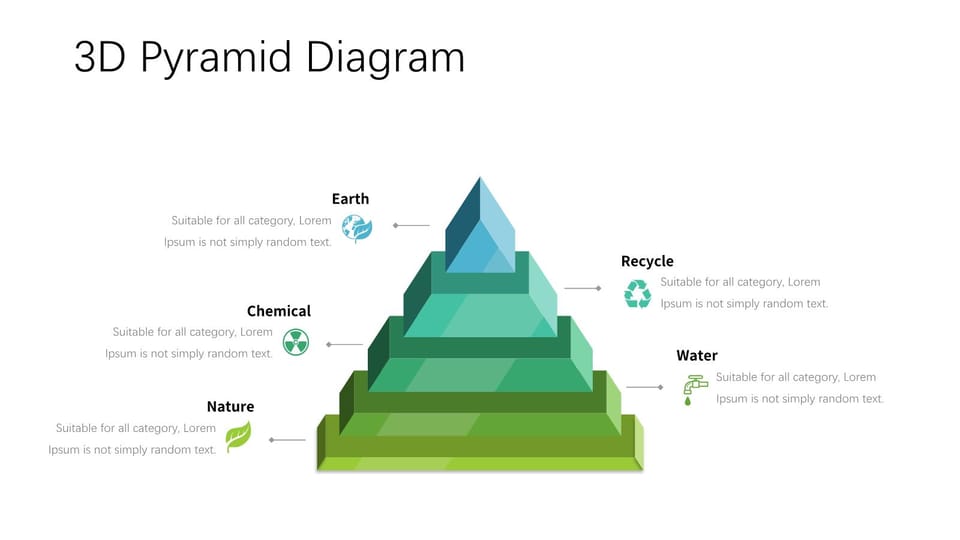 green pyramid with blue triangle powerpoint background -page 0