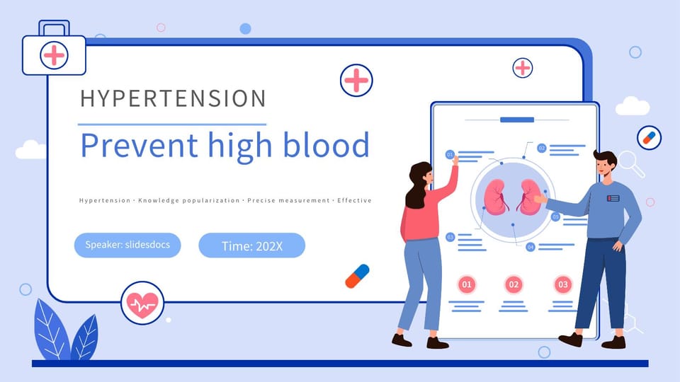 illustrator style prevention of high blood pressure knowledge science Template For Google Slides And Powerpoint -page 0