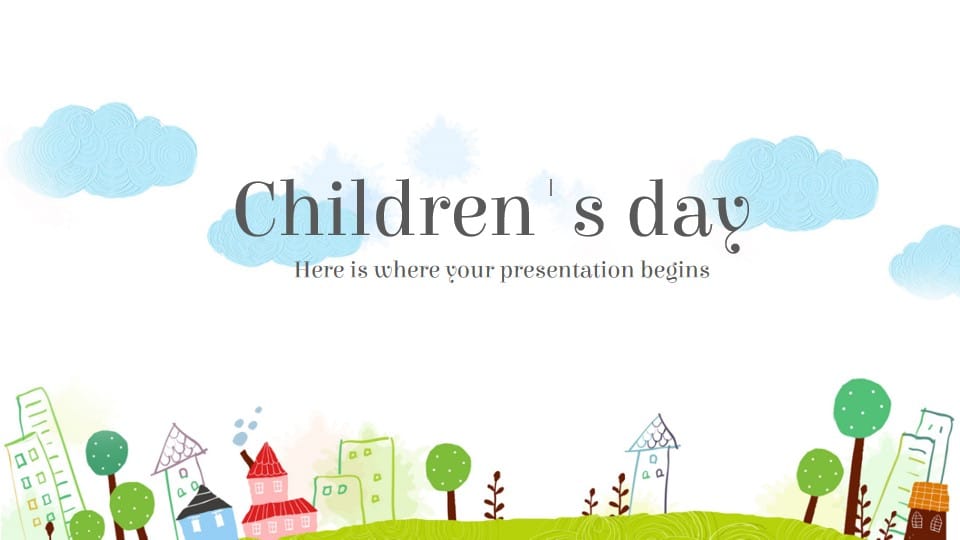 international childrens day presentation Template For Google Slides And Powerpoint -page 0