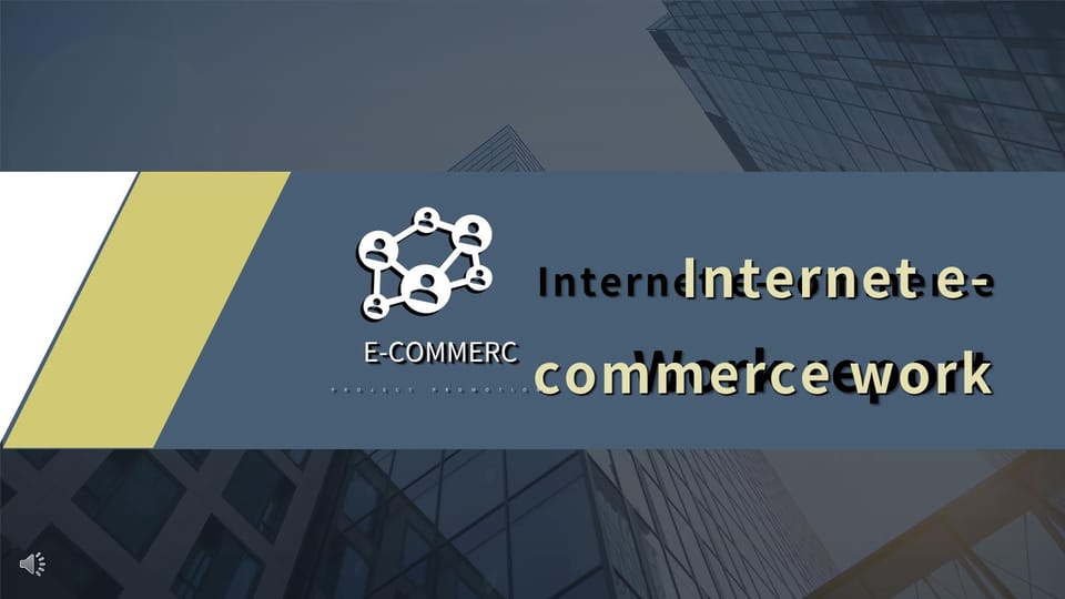 internet e-commerce work report Template For Google Slides And Powerpoint -page 0