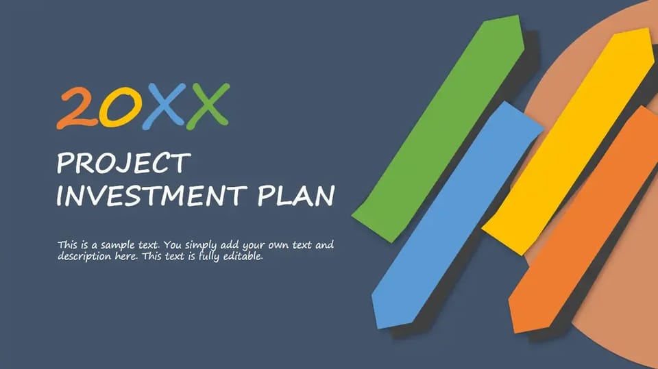 Investment Plan  Simplistic Blue Geometric Project Template For Google Slides And Powerpoint -page 0