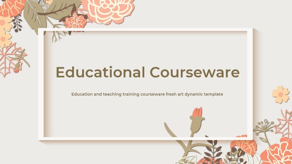 literature and art fresh education courseware dynamic Template For Google Slides And Powerpoint -page 0