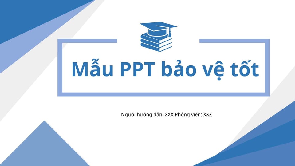 mẫu powerpoint Bảo Vệ Tốt Nghiệp Đơn Giản Màu Xanh -trang 0