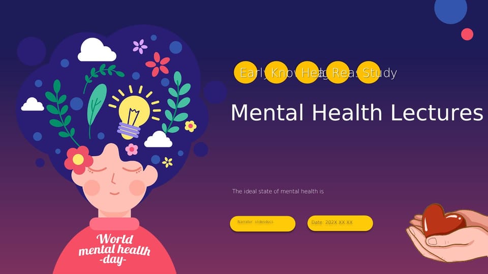 Mindfulness Talk for Middle Schoolers on Mental Health by Animated Purple Wind Character Template For Google Slides And Powerpoint -page 0