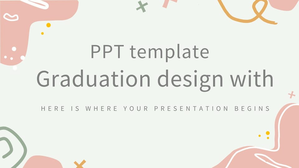 minimalist style cute little fresh pink green graduation design report Template For Google Slides And Powerpoint -page 0
