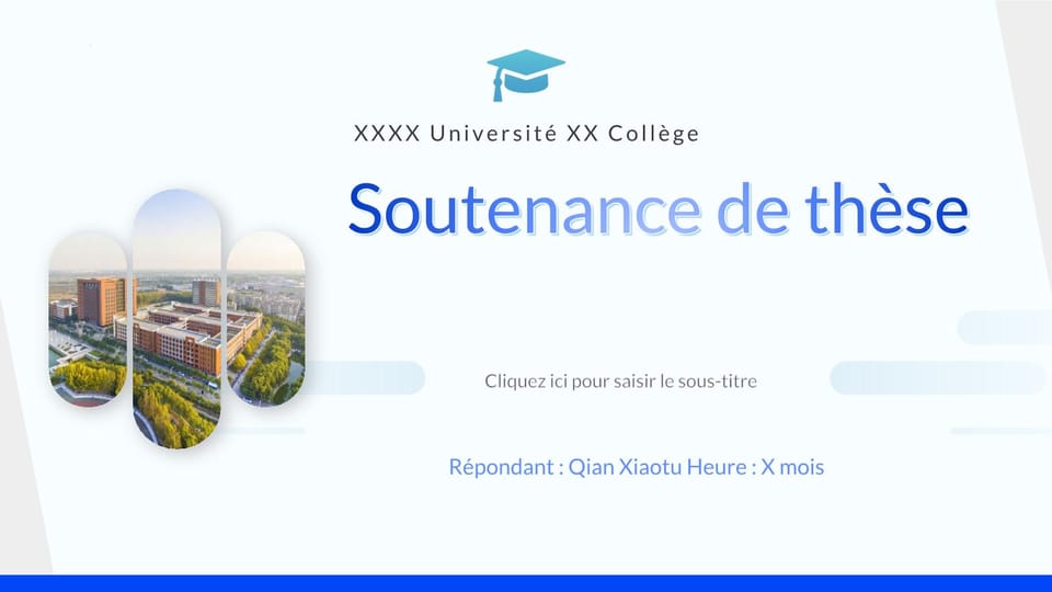 Présentation Soutenance De Thèse De Fin D'études Exemple Powerpoint -page 0