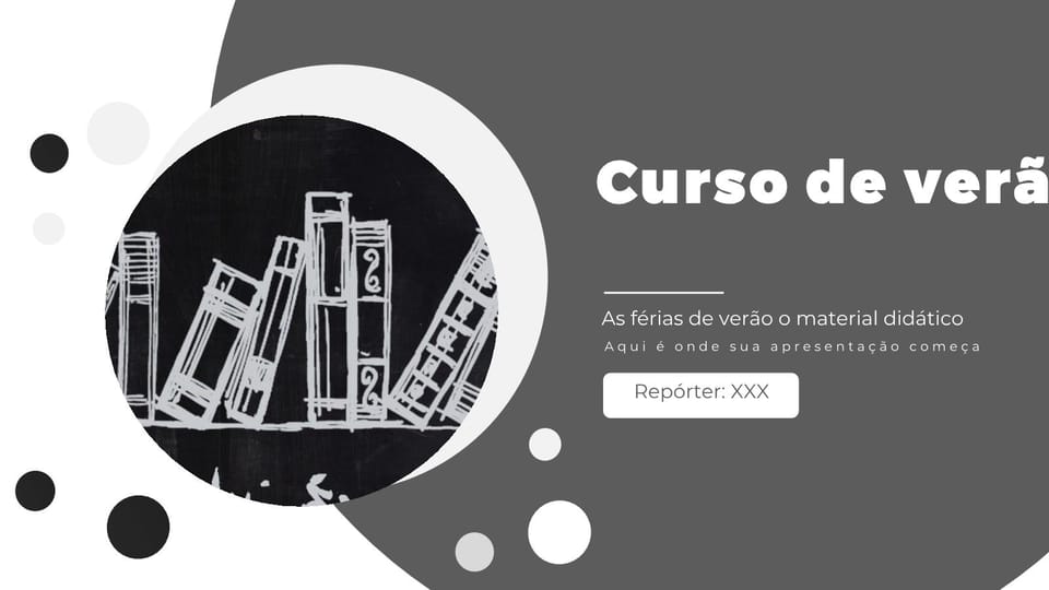 Apresentação Material Didático De Verão Criativo Professor Ensinando Discurso De Tópico Modelo Slides -página 0