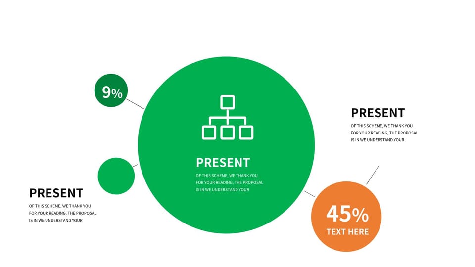 orange and green circle with tree powerpoint background