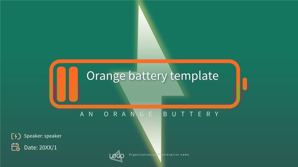 orange battery energy vitality style generic Template For Google Slides And Powerpoint -page 0