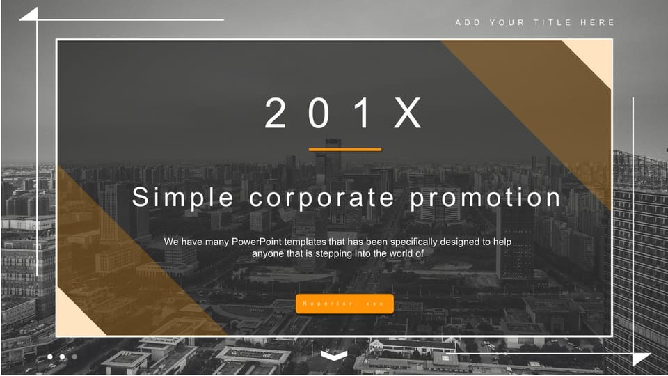 orange gray simple enterprise promotion Template For Google Slides And Powerpoint -page 0