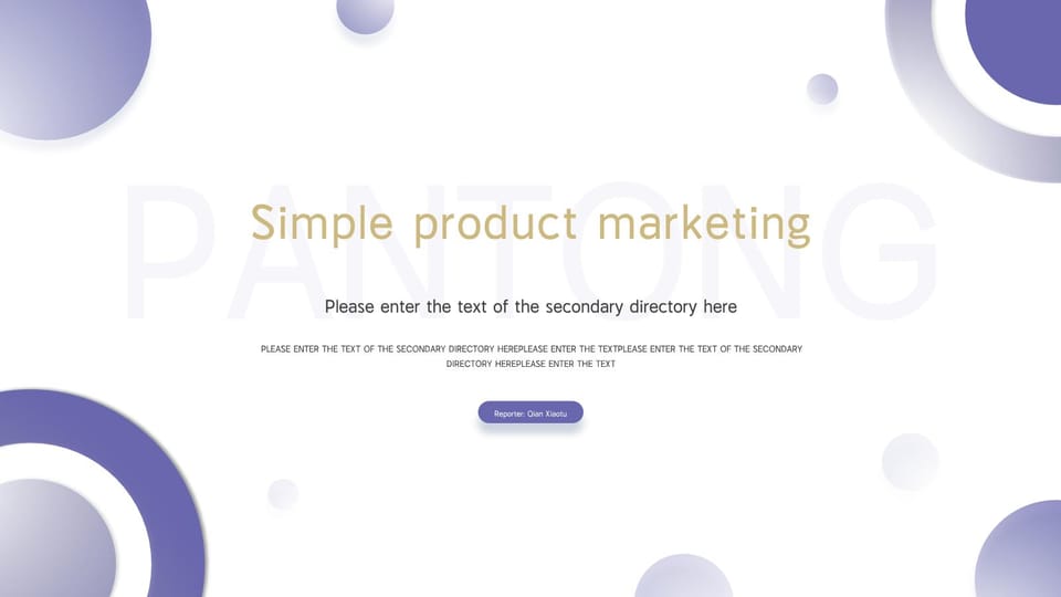 periwinkle blue simple product marketing promotion Template For Google Slides And Powerpoint -page 0