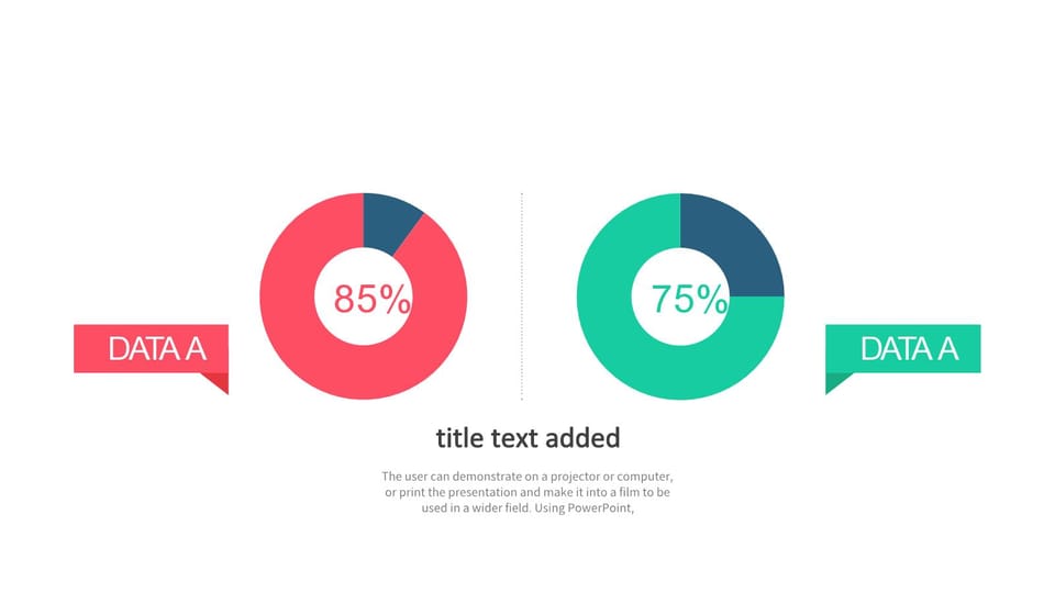 pie chart showing the percentage of data and the percentage of data powerpoint background -page 0