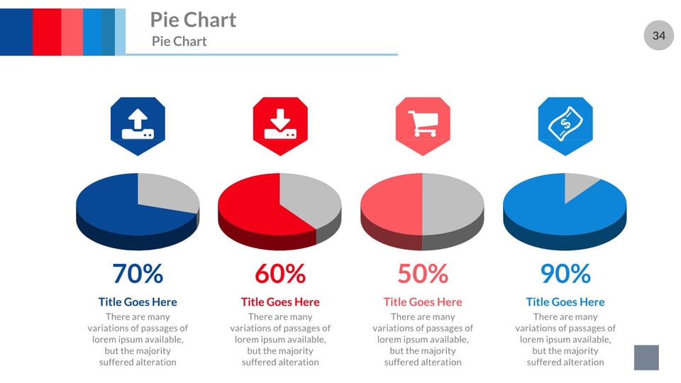 pie chart shows the percentage of people powerpoint background -page 0