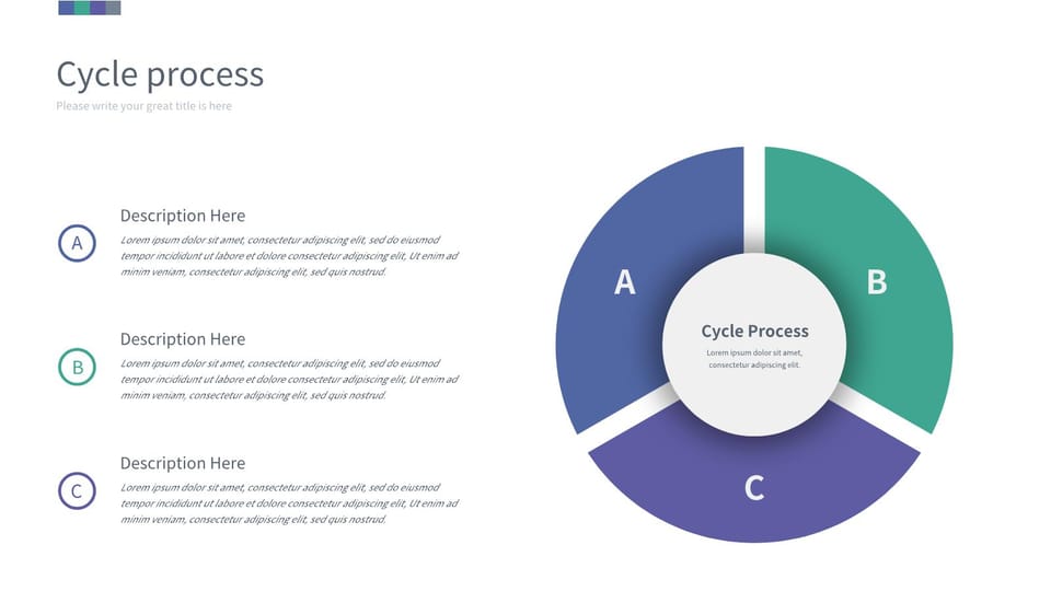 pie chart with circle in the middle powerpoint background -page 0