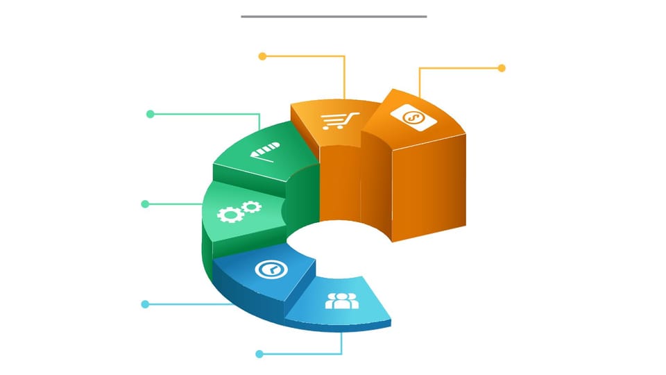 pie chart with number of icons powerpoint background -page 0