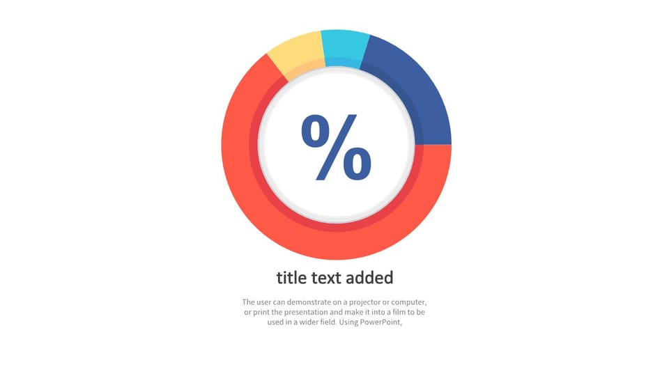 pie chart with the percentage of the percentage in the circle powerpoint background -page 0