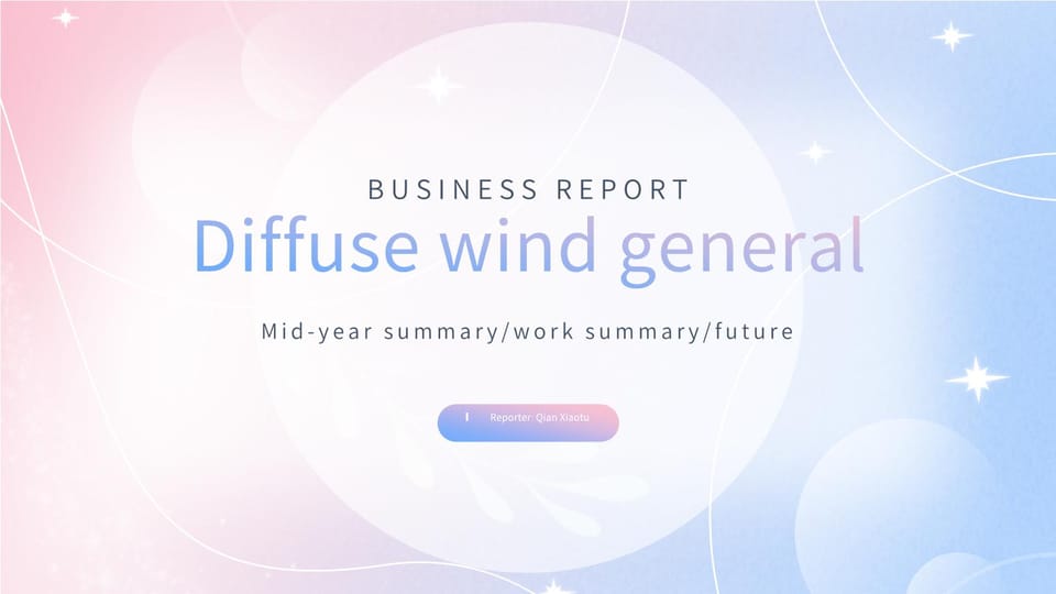 pink blue gradient fresh report summary general Template For Google Slides And Powerpoint -page 0