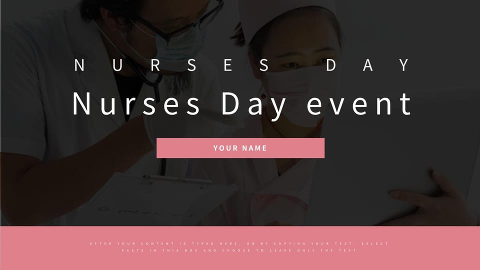 pink minimalist nurses day event planning general dynamic Template For Google Slides And Powerpoint -page 0