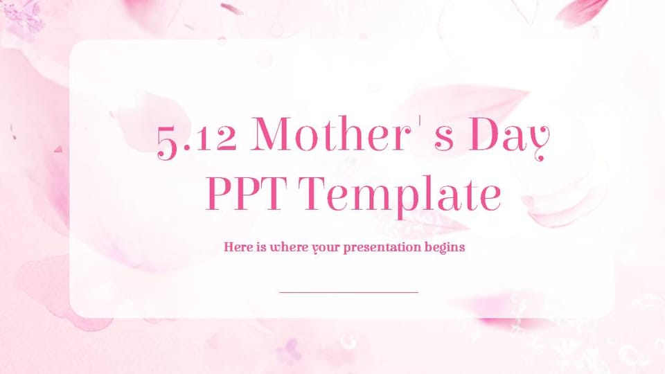 Pink Petals Mother's Day Presentation Template For Google Slides And Powerpoint -page 0