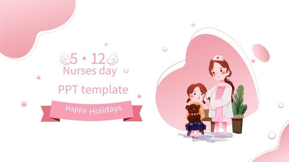 pink simple nurses day Template For Google Slides And Powerpoint -page 0