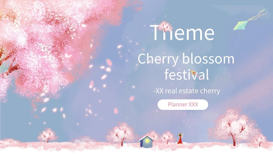 pink spring theme cherry blossom season event promotion plan Template For Google Slides And Powerpoint -page 0