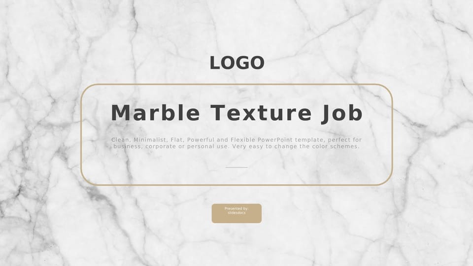 Planning Your Graduation and Job Hunt with a Simple Yet Elegant Marble and Golden Texture Template For Google Slides And Powerpoint -page 0