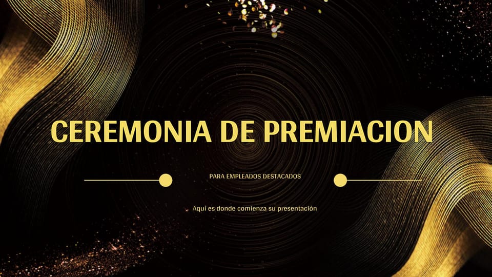 Presentación De Premios De Fin De Año De Lujo De Moda plantilla powerpoint -página 0