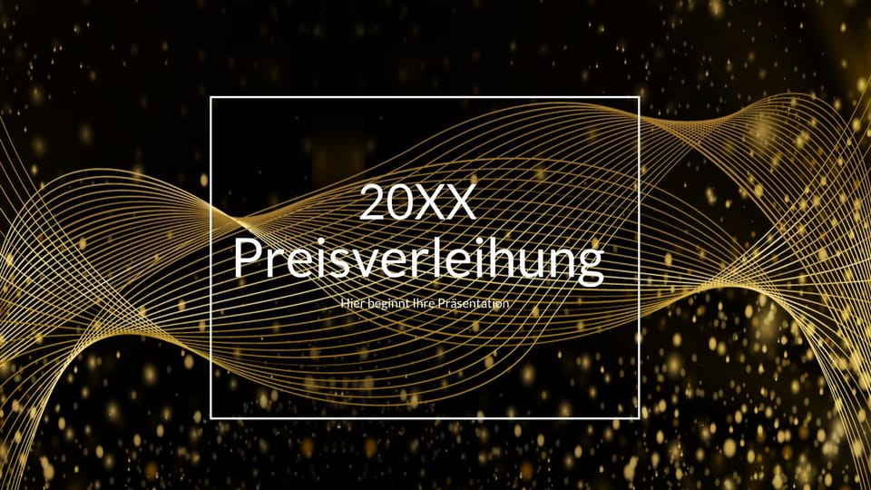 Einfache Preisverleihung präsentation powerpoint vorlage -Seite 0