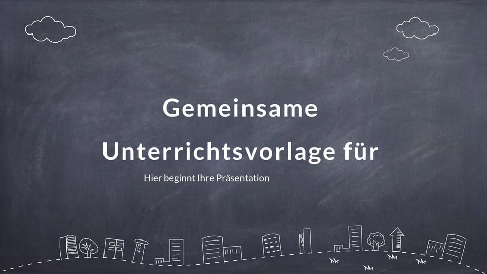 Handgezeichneter Einfacher Tafelbildungslehrer präsentation powerpoint vorlage -Seite 0