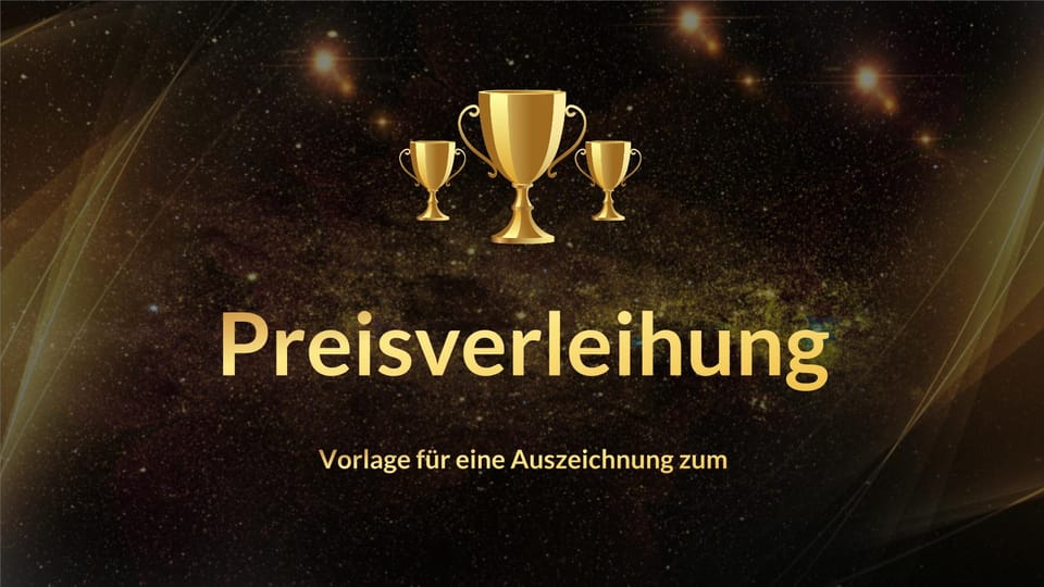 Preisverleihung Zum Jahresende Der Luxusklasse In Schwarz Und Gold präsentation powerpoint vorlage -Seite 0