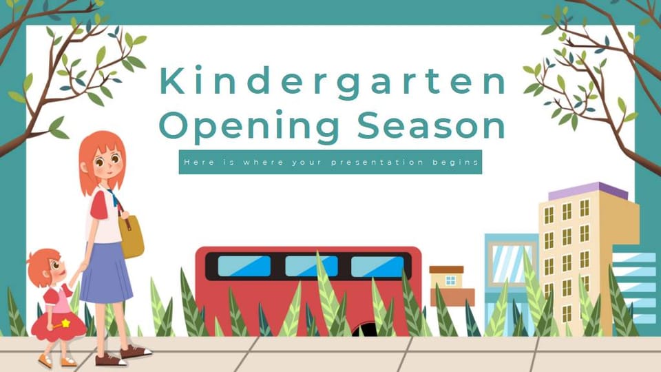 presentation kindergarten Teacher open class Education and training Template For Google Slides And Powerpoint -page 0